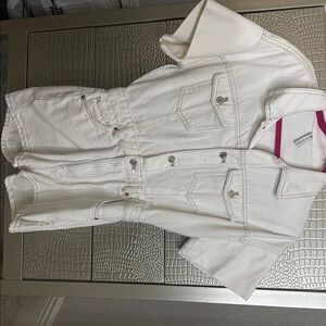 Zara White Short-Sleeve Jumpsuit